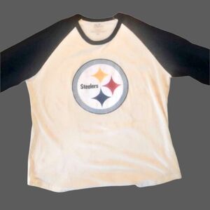Steelers Smith Schuster #19 Raglan Cotton T-Shirt Size 4XL